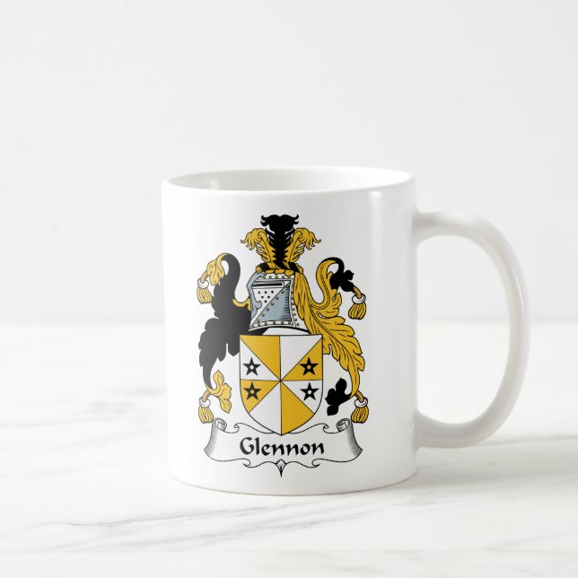 Taza De Café Escudo de la familia de Glennon (Derecha)