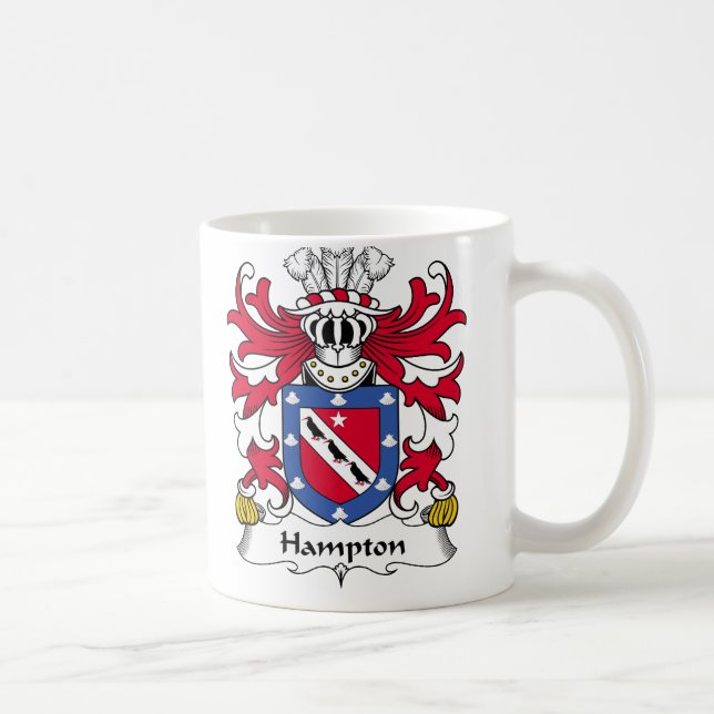 Taza De Café Escudo de la familia de Hampton (Derecha)