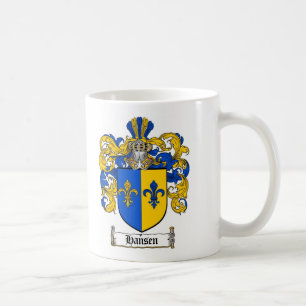 TAZA DE CAFÉ ESCUDO DE LA FAMILIA DE HANSEN - ESCUDO DE ARMAS