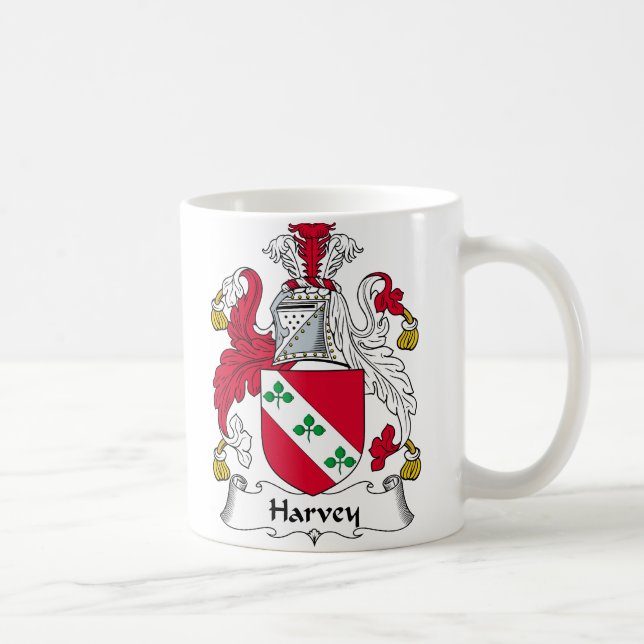 Taza De Café Escudo de la familia de Harvey (Derecha)