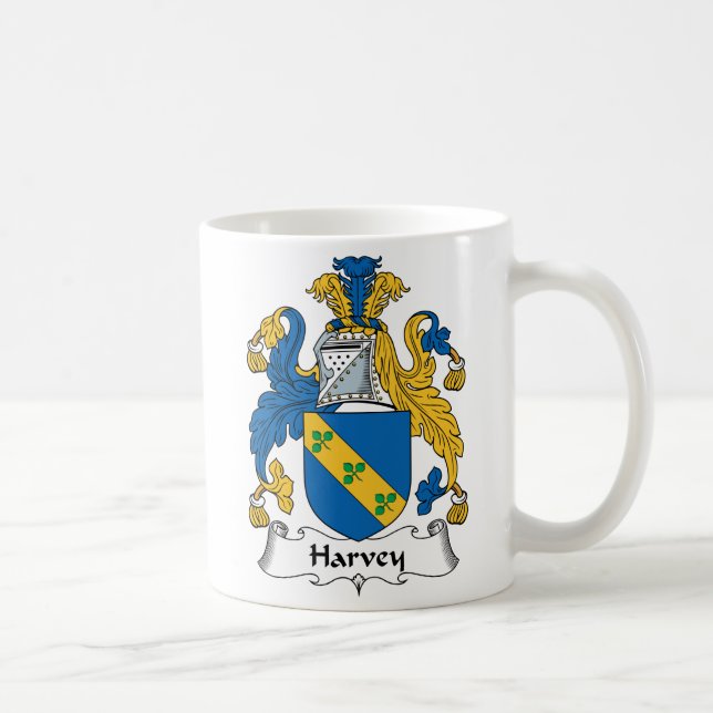 Taza De Café Escudo de la familia de Harvey (Derecha)