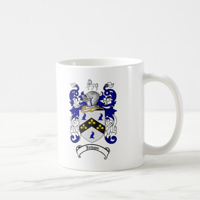 TAZA DE CAFÉ ESCUDO DE LA FAMILIA DE JACKSON - ESCUDO DE ARMAS (Derecha)