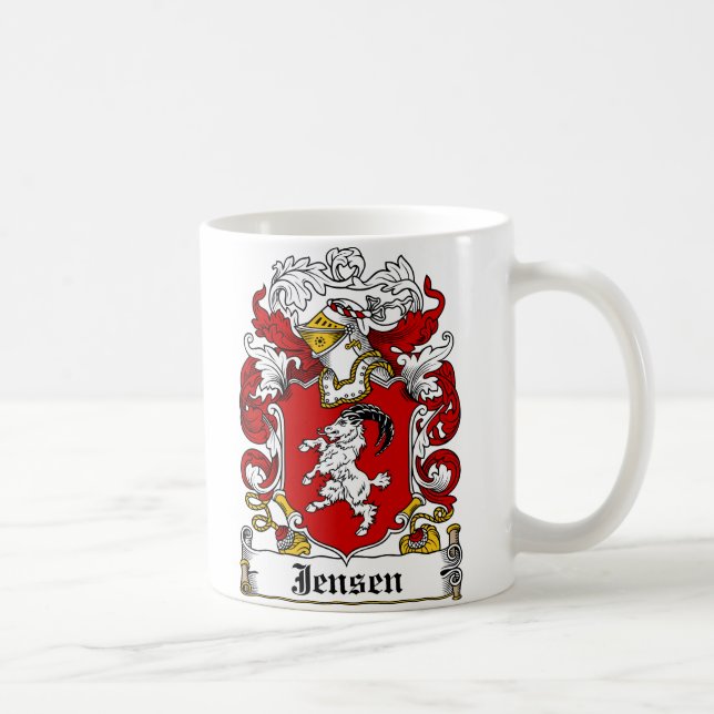 Taza De Café Escudo de la familia de Jensen (Derecha)