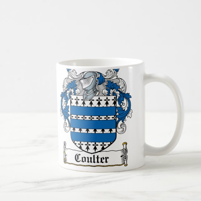 Taza De Café Escudo de la familia de la cuchilla (Derecha)