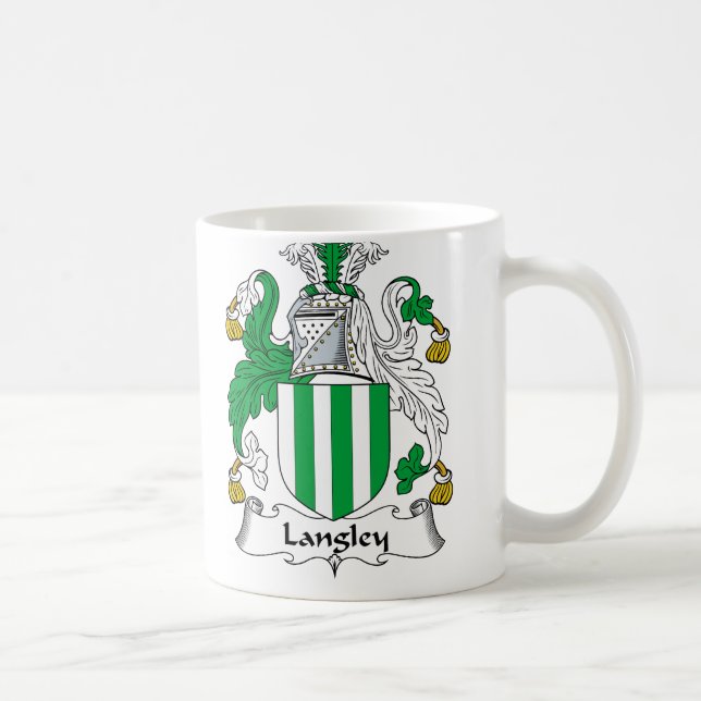 Taza De Café Escudo de la familia de Langley (Derecha)