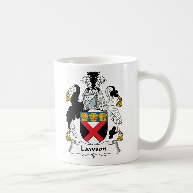 Taza De Café Escudo de la familia de Lawson (Derecha)