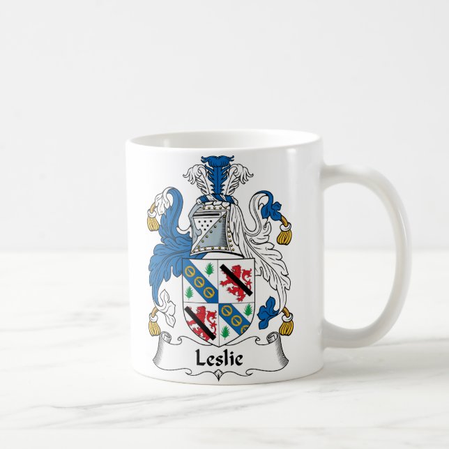 Taza De Café Escudo de la familia de Leslie (Derecha)