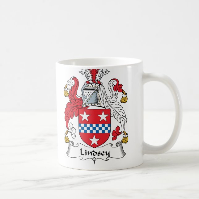 Taza De Café Escudo de la familia de Lindsey (Derecha)