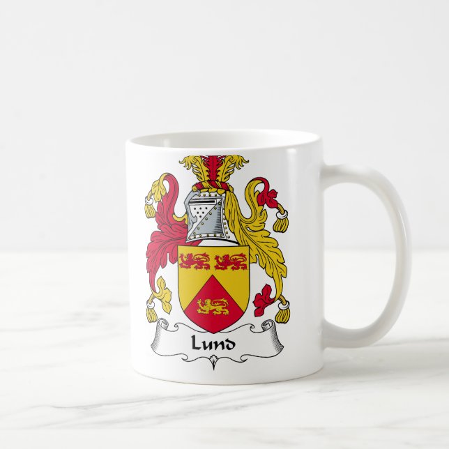 Taza De Café Escudo de la familia de Lund (Derecha)