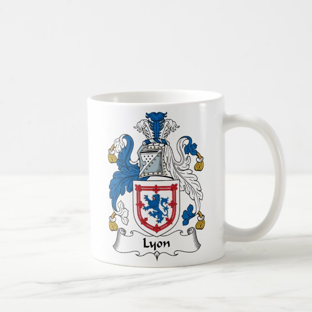 Taza De Café Escudo de la familia de Lyon (Derecha)