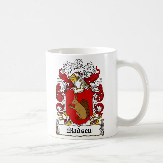 Taza De Café Escudo de la familia de Madsen (Derecha)