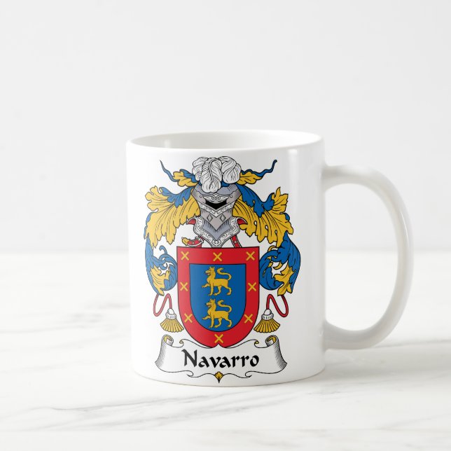 Taza De Café Escudo de la familia de Navarro (Derecha)