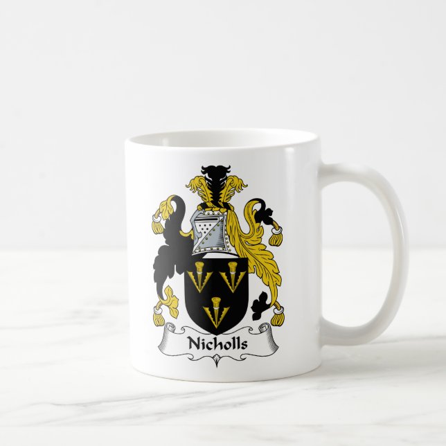 Taza De Café Escudo de la familia de Nicholls (Derecha)