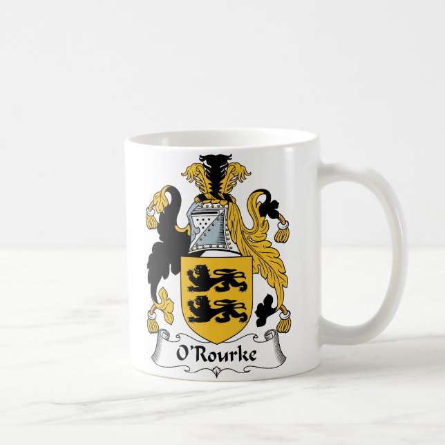 Taza De Café Escudo de la familia de O'Rourke (Derecha)