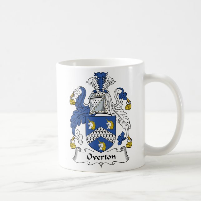 Taza De Café Escudo de la familia de Overton (Derecha)
