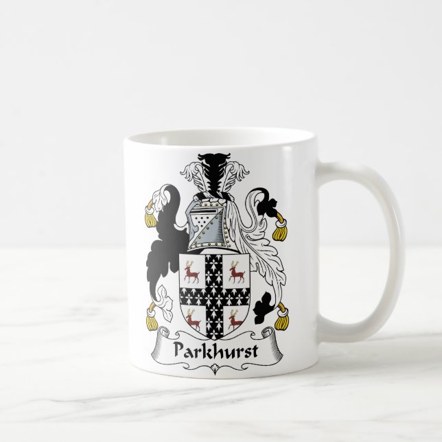 Taza De Café Escudo de la familia de Parkhurst (Derecha)