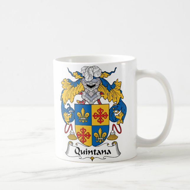 Taza De Café Escudo de la familia de Quintana (Derecha)