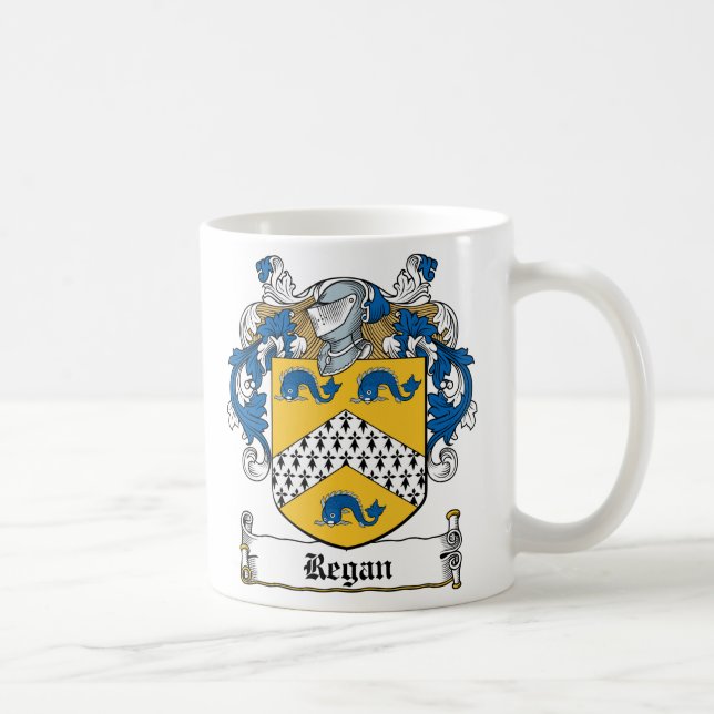 Taza De Café Escudo de la familia de Regan (Derecha)