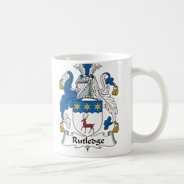 Taza De Café Escudo de la familia de Rutledge (Derecha)