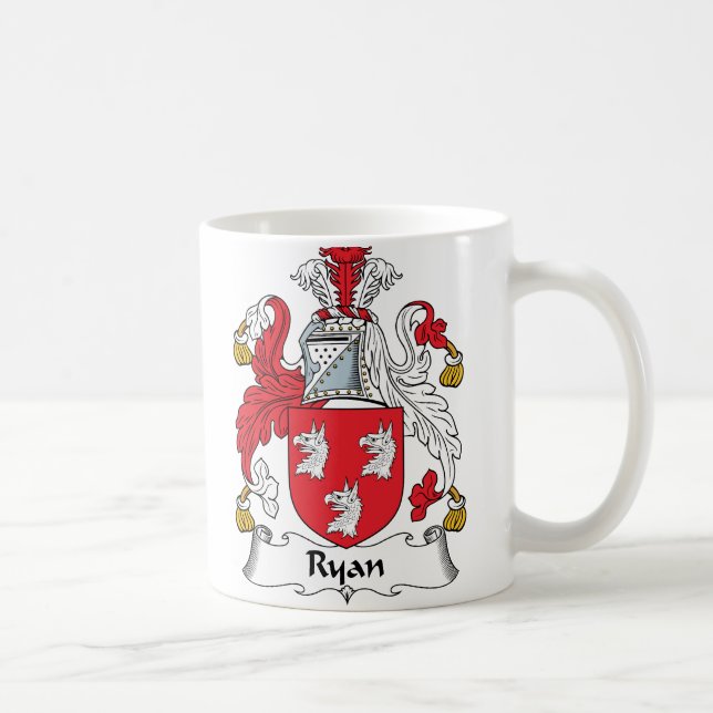Taza De Café Escudo de la familia de Ryan (Derecha)