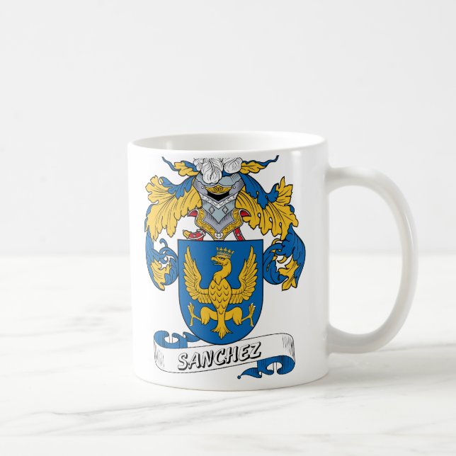 Taza De Café Escudo de la familia de Sánchez (Derecha)