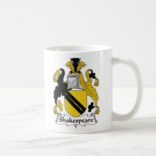 Taza De Café Escudo de la familia de Shakespeare (Derecha)