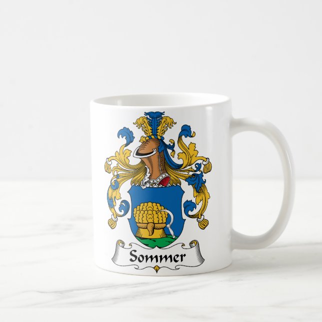 Taza De Café Escudo de la familia de Sommer (Derecha)
