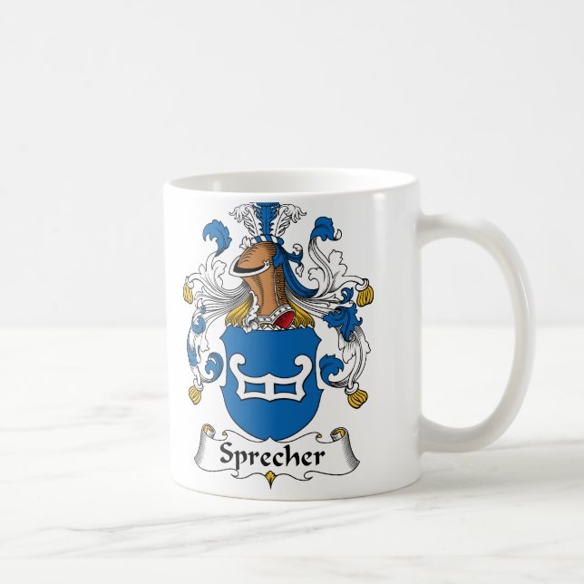 Taza De Café Escudo de la familia de Sprecher (Derecha)