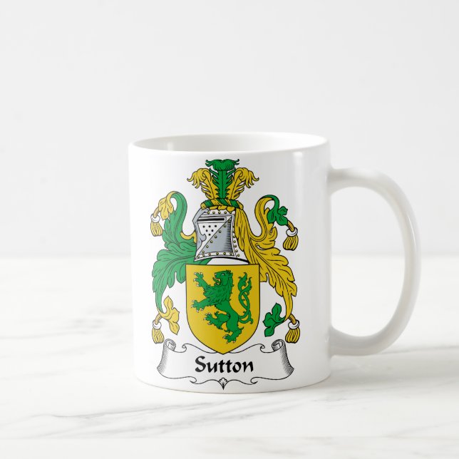 Taza De Café Escudo de la familia de Sutton (Derecha)