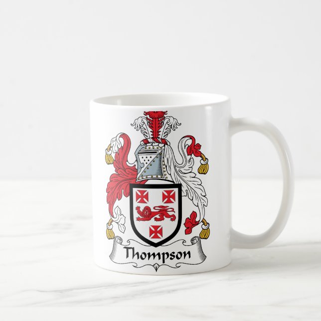 Taza De Café Escudo de la familia de Thompson (Derecha)