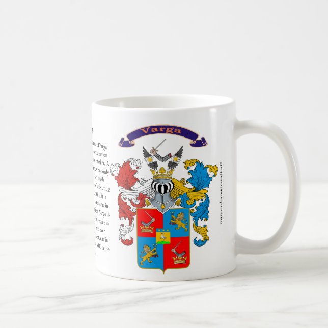 Taza De Café Escudo de la familia de Varga incluyendo la (Derecha)