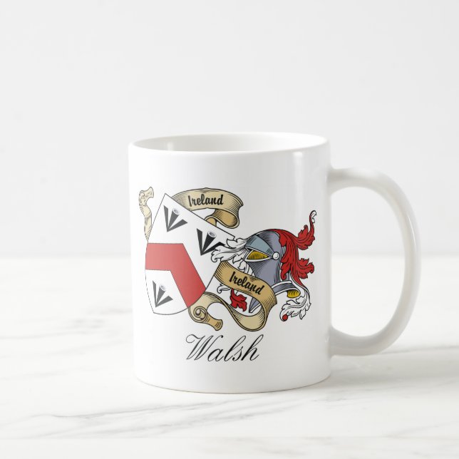 Taza De Café Escudo de la familia de Walsh (Derecha)