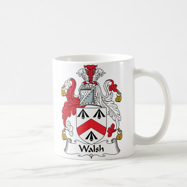 Taza De Café Escudo de la familia de Walsh (Derecha)