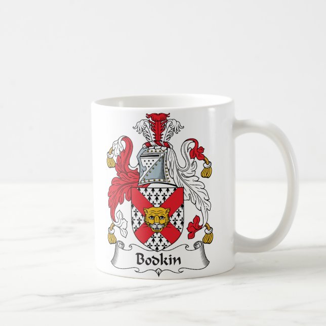 Taza De Café Escudo de la familia del Bodkin (Derecha)