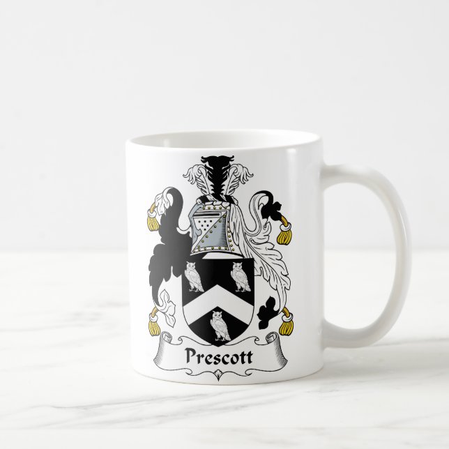 Taza De Café Escudo de la familia del Prescott (Derecha)