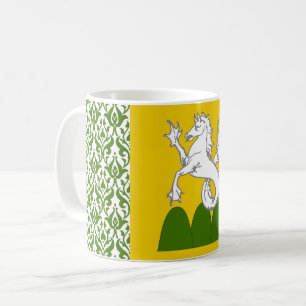 Taza De Café Escudo de la Población del Condado de Mountain Fre
