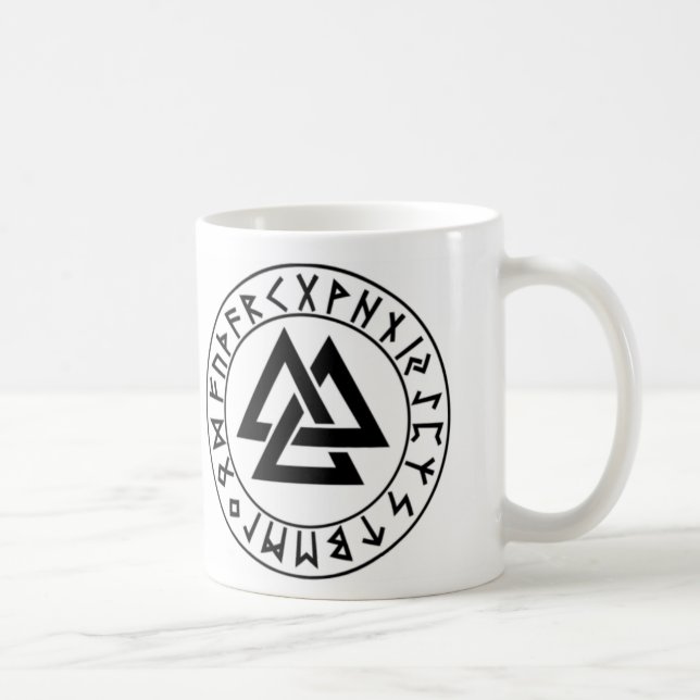 Taza De Café escudo de la runa del Tri Triángulo del (Derecha)