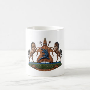 Taza De Café escudo de Lesoto bandera país símbolo heráldica em