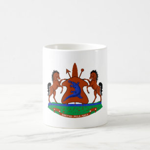 Taza De Café escudo de Lesoto bandera país símbolo heráldica em