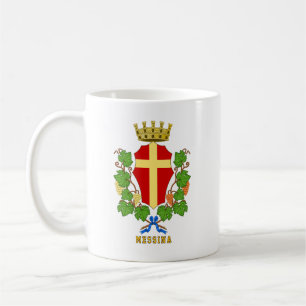 Taza De Café Escudo de Messina, Sicilia