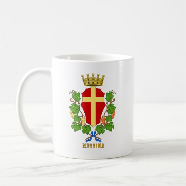 Taza De Café Escudo de Messina, Sicilia (Izquierda)