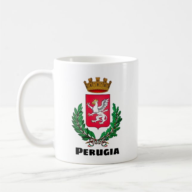 Taza De Café Escudo de Perugia, Italia (Izquierda)