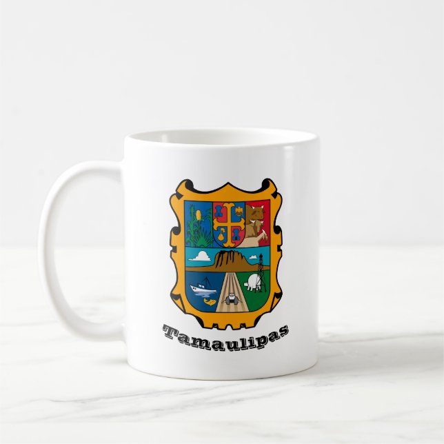 Taza De Café Escudo de Tamaulipas (estado), café de México (Izquierda)