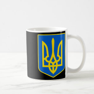 Taza De Café Escudo de Ucrania muestra orgullo ucraniano Tryzub