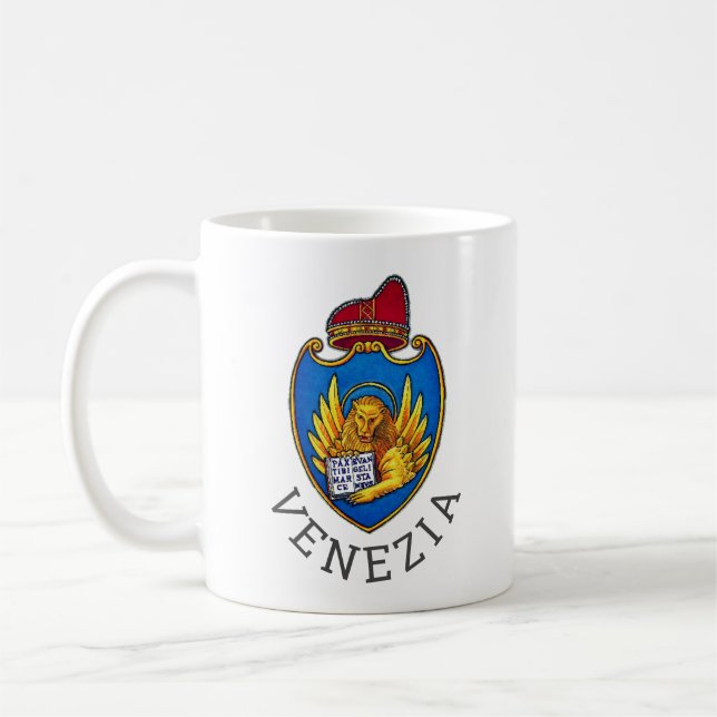 Taza De Café Escudo de Venecia, Italia (Izquierda)