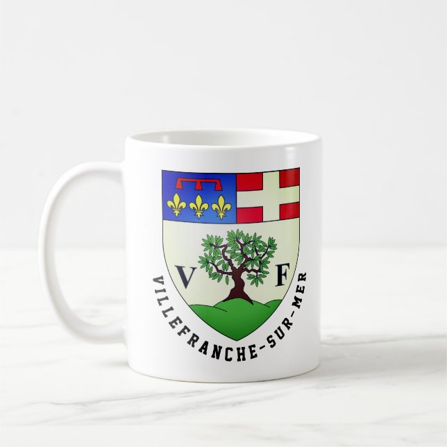 Taza De Café Escudo de Villefranche-sur-Mer, Francia Coffe (Izquierda)