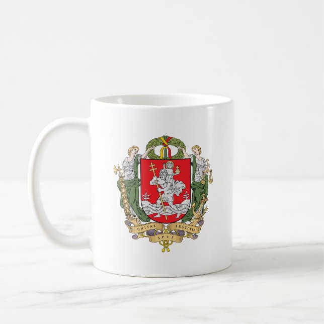 Taza De Café Escudo de Vilna, Lituania Coffee Mug (Izquierda)
