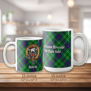 Taza De Café Escudo del Clan Duncan sobre Tartán