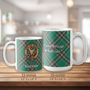Taza De Café Escudo del clan MacFarlane por la caza antigua de