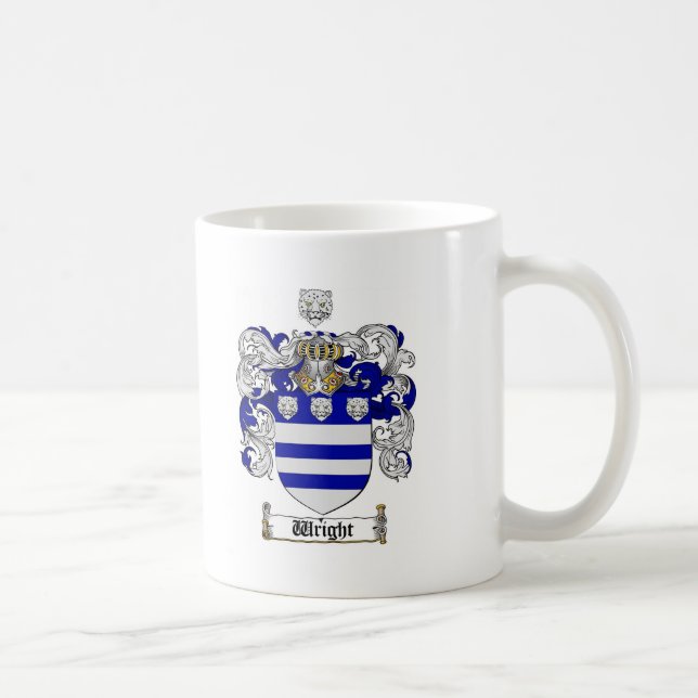 Taza De Café Escudo del escudo de armas de Wright/de la familia (Derecha)